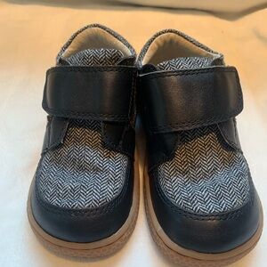 Livie & Luca Maverick Shoe Black Herringbone Classic Textile/Leather combo